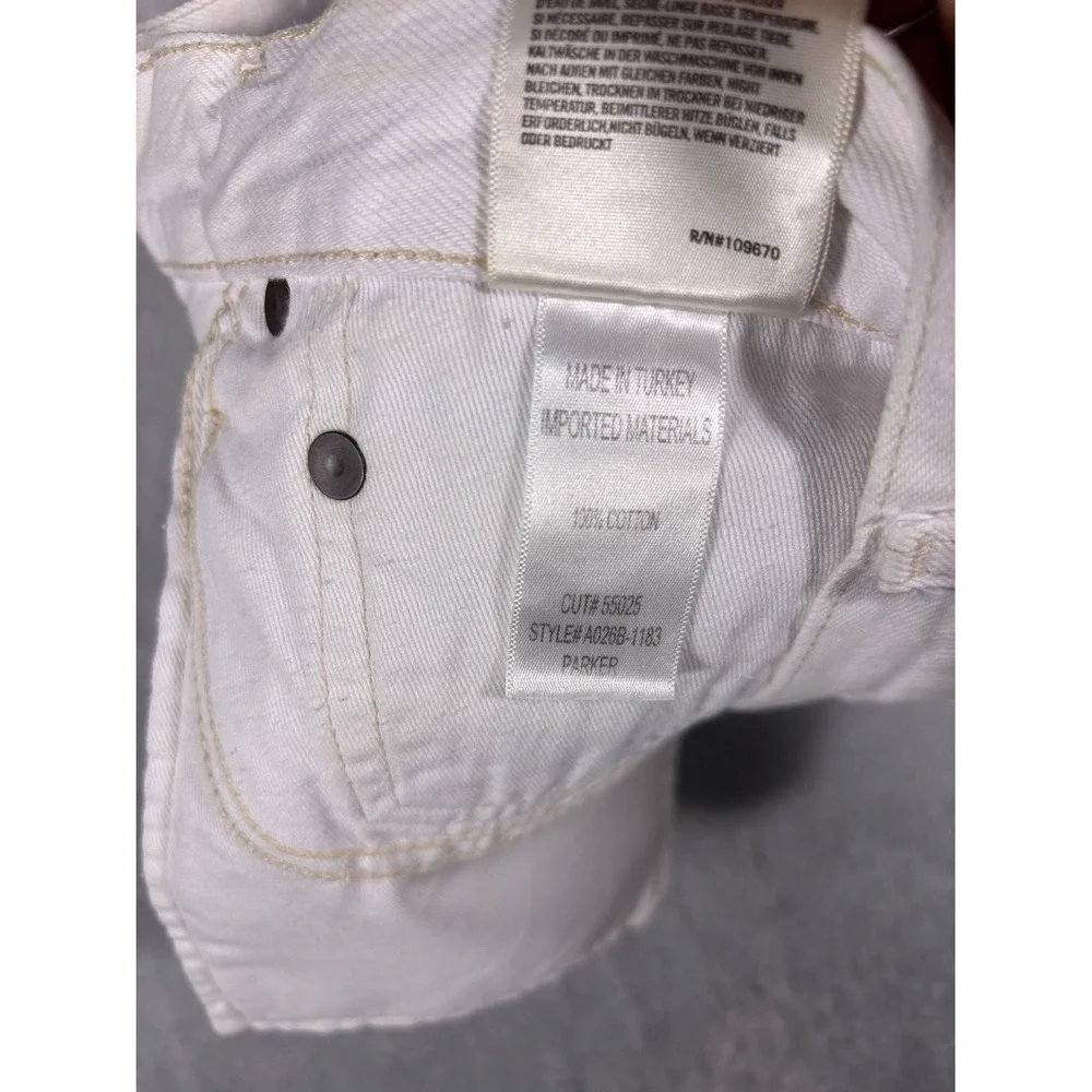 Agolde Shorts Parker high Rise Womens Size 29 White Frayed Shorts